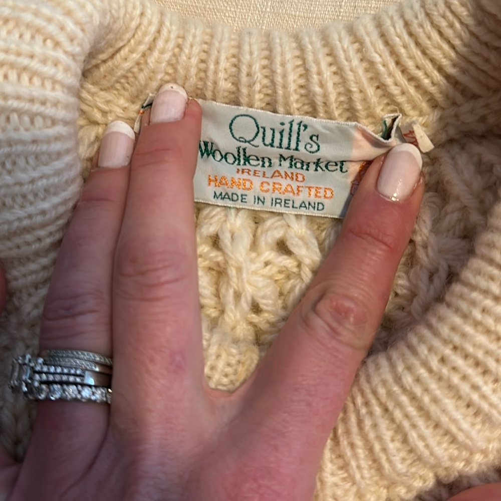 Vintage Fisherman cable wool sweater